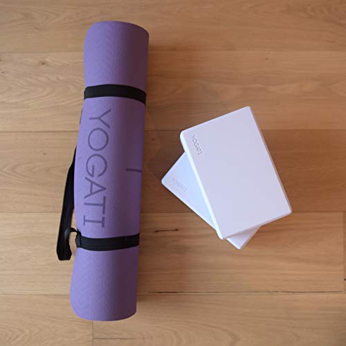 YOGATI – Esterilla Yoga con Correa. Esterilla Deporte Gruesa para Yoga, Pilates y Fitness. Colchoneta Yoga Antideslizante para Abdominales - Yoga Mat