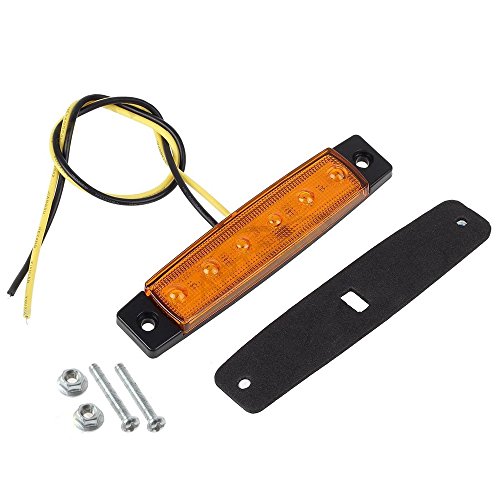 YUK 30 piezas 12/24 V 6 LED rojo + blanco + amarillo marcadores para remolque de camión laterales luces de señalización de camión