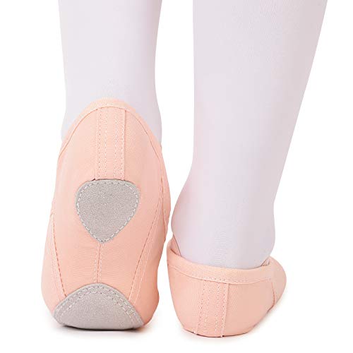 Zapatillas de Ballet Danza Canvas para Niña y Mujer Calzado de Danza Suela Partida de Cuero Tallas 22-44