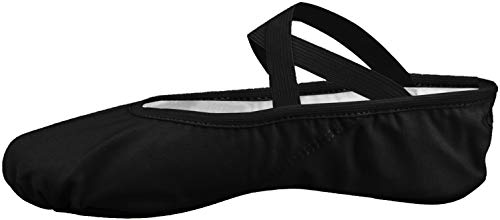 Zapatillas Media Punta de Ballet Suela Partida de Cuero Zapatos de Ballet (28 EU, Negro)