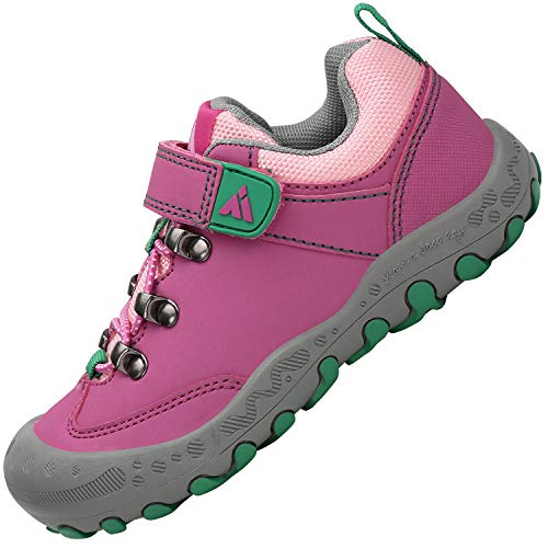 Zapatos de Fitness para Niña Cómoda Respirable Zapatillas de Deportivos Caminar Suave Estable Calzado Casual Clásico Low-Top Sneakers Interior Al Aire Libre, PU Rosa 36