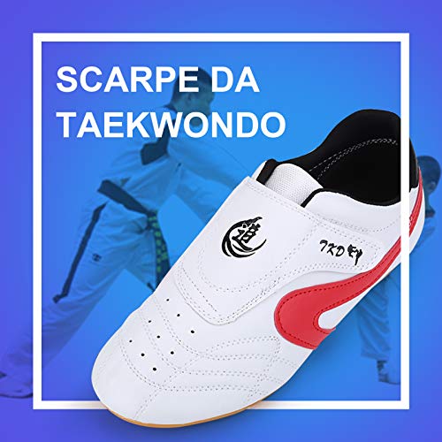 Zapatos de Taekwondo, Unisex Taekwondo Boxeo Kung Fu Tai Chi Deporte Zapatos de Gimnasia para Niños Adultos Caliente(36)