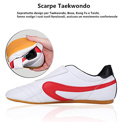 Zapatos de Taekwondo, Unisex Taekwondo Boxeo Kung Fu Tai Chi Deporte Zapatos de Gimnasia para Niños Adultos Caliente(36)