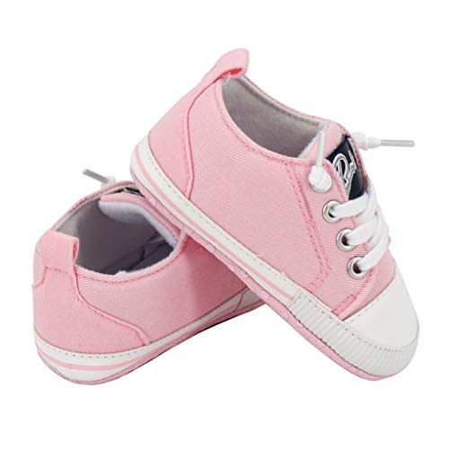 Zapatos para bebé Auxma La Zapatilla de Deporte Antideslizante del Zapato de Lona de la Zapatilla de Deporte para 3-6 6-12 12-18 M (6-12 M, Rosado)