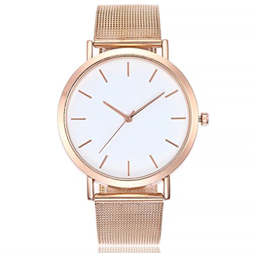 ZARLLE CláSico Mujer Damas Chica Unisex Reloj De Pulsera De Cuarzo De Acero Inoxidable, Casual Banda De Acero Inoxidable Reloj De Cuarzo Analogico Reloj Correa De Marmol (Talla única, Oro Rosa)