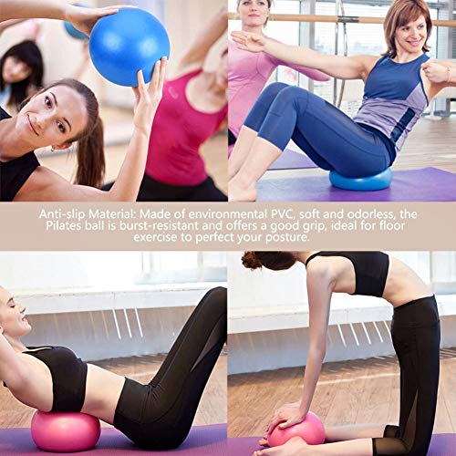 ZHOUZHOU Pelota de Mini Pilates 25cm Pelota de Ejercicios de Sports Balón de Yoga para Ejercicios Abdominales Masaje y Gimnasio en Casa y Ejercicios básicos de rehabilitación de Hombros (Morado)