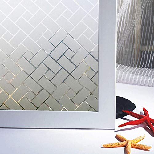 Zindoo Vinilos para Cristales Vinilo Ventana Vinilo Translucido Vinilos Decorativos Cristales Laminas para Ventanas Proteger la Privacidad del Bano 44.5 X 200 cm