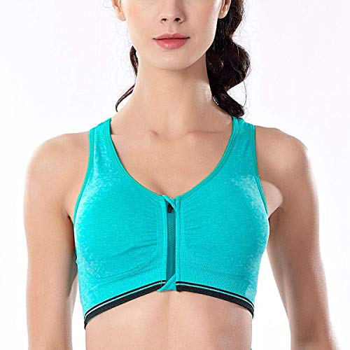 ZOEREA Sujetador Cierre Delantero Deportivo para Mujer Gimnasio Ropa con Almohadillas Extraíbles para Correr Sin Costuras Yoga Fitness 3 Piezas