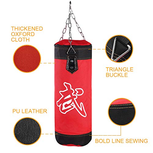 Zyyini Saco de Boxeo de Boxeo, Saco de Boxeo Muay Thai Bolsa de Boxeo Boxeo de Entrenamiento de Entrenamiento de Entrenamiento de Entrenamiento de Entrenamiento de Entrenamiento - Sin rel(1# 60CM)