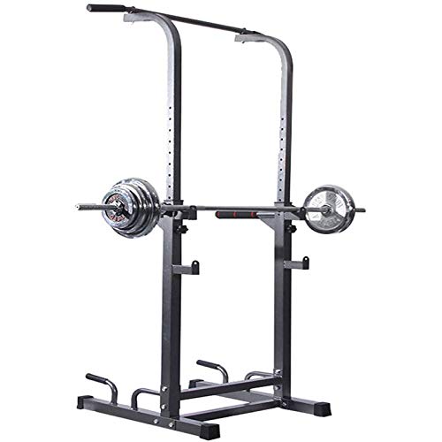 ZZZTWO Hogar Barbell Rack, Power Tower Estación de Fondos, Multifuncional Entrenamiento de la Fuerza Altura Ajustable de la Gimnasia Casera Equipo de la Aptitud HJHY