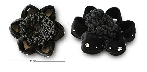 1 pieza negro mujeres moño cubierta Snood ballet danza lunares pelo redecilla accesorios para el pelo