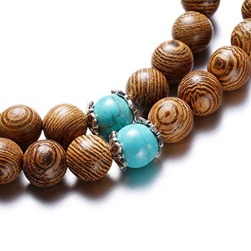 108 Beads Bracelet Tibetan Buddhist Buddha Meditation Natural Wood Mala Prayer Bead Necklace