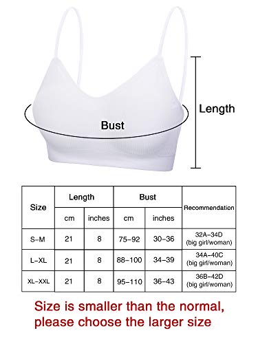 3 Sujetadores de Tubo de Cuello V Camisola con Relleno sin Costura Bandeau Sujetador Deportivo Sujetador de Dormir con Tirantes Elásticos (Negro, Blanco, Gris, L-XL)