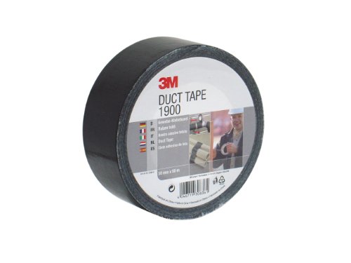 3M Cinta Americana Universal 1900, 50 mm x 50 m, color negro, 1 unidad