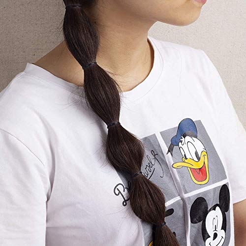 【500 Piezas】Gomas de Pelo Elásticos Cintas Bandas de Trenzado, SlickMart Cinta Elástica de Pelo Coletero para Pelo Grueso Pesado y Rizado Ponytail Titular Para Mujeres Niñas Accesorios（Negro）