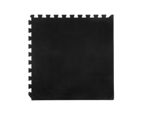 8 x Negro Colchonetas, Suelo para Gimnasio, EVA Puzzle 60cm x 60cm x12mm con Reverso Antideslizante, Certificacion Libre De Toxicos