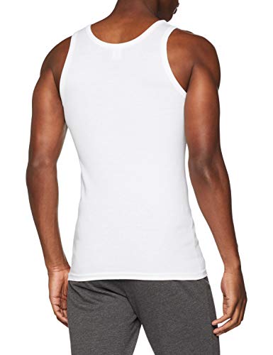 ABANDERADO Camiseta de Tirantes de algodón canalé, Blanco, L para Hombre