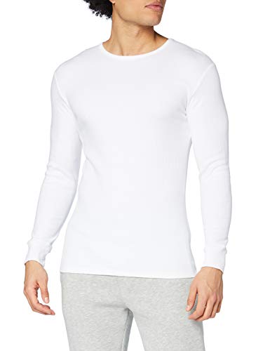 Abanderado Termal algodón Invierno C/Redondo Camiseta térmica, Blanco, L para Hombre