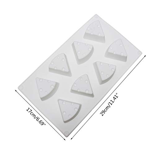 Abcidubxc - Molde para tartas con 8 rejillas, forma de queso, superficie antiadherente, ideal para hacer tartas de espuma