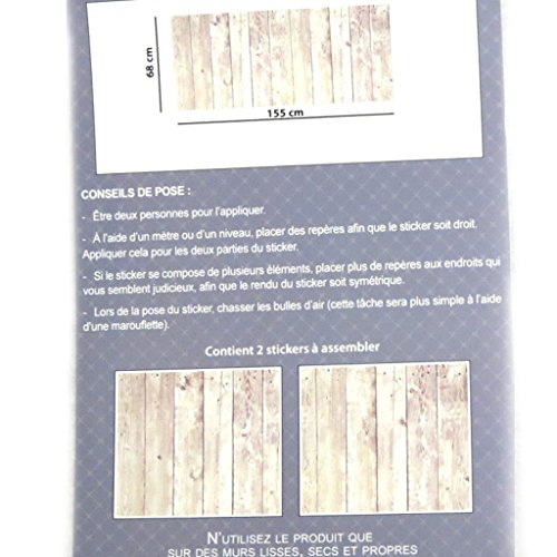 Adhesivo decorativo para pared de madera diseño de cabecero.