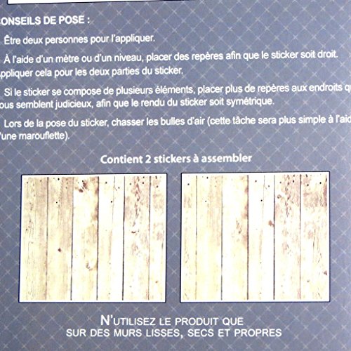 Adhesivo decorativo para pared de madera diseño de cabecero.