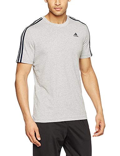 adidas ESS 3S tee Camiseta, Gris, S para Hombre