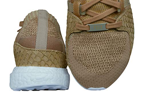 Adidas Hombre EQT Soporte Ultra P Planos con Cordones Zapatillas con Primeknit Superior, Cuero Cuello, Parte Delantera y Talón Recubrimiento, Reforzado 3 Rayas, Boost Cojín - Bronce, 40 2/3