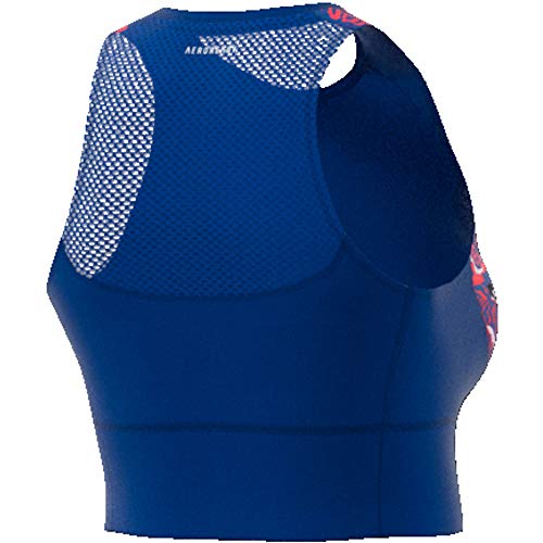 adidas OTR Crop Top Camiseta sin Mangas, Mujer, Team Royal Blue/Scarlet/Black, L