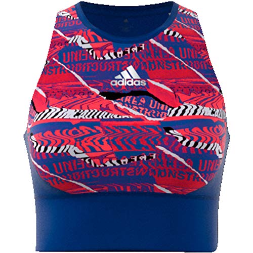 adidas OTR Crop Top Camiseta sin Mangas, Mujer, Team Royal Blue/Scarlet/Black, L