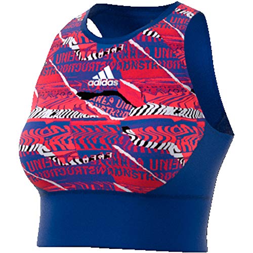 adidas OTR Crop Top Camiseta sin Mangas, Mujer, Team Royal Blue/Scarlet/Black, L