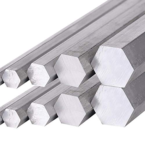 AFuex Barra de Varilla Hexagonal de Aluminio - Barra Maciza de Aluminio 6061,H12mm*L300mm