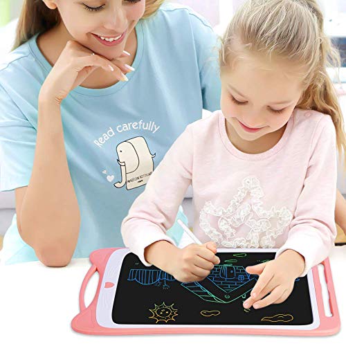 AGPTEK 12 Pulgadas Tablets de Escritura con Pantalla de Color LCD, Botón de Bloqueo, Portátil Tableta de Dibujo para Niños, Clase, Casa, Rosa