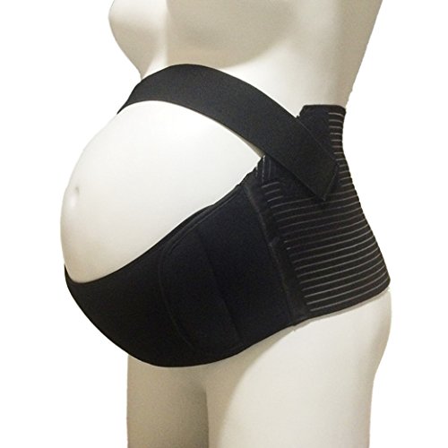 Aivtalk Faja de Embarazo Apoyo Lumbar Abdominal Transpirable Cómodo para Mujer Embarazada Talla XL - Negro