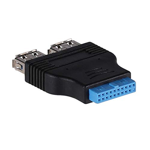 AKYGA AK-CA-58 - Adaptador de Placa Base (2 Puertos USB 3.0 A Hembra/USB 19 Pines)