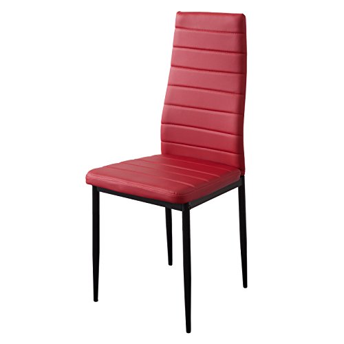 Albatros 2709 Milano Set de 6 sillas de Comedor, Rojo