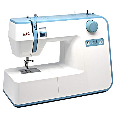 Alfa Hogar Maquina De Coser Alfa Style 30 Zig-Zag,Domestica, Azul