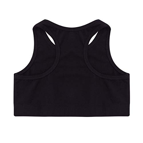 Alvivi Crop Top Niña Danza Jazz Moderna Chaleco Ropa de Baile Camiseta Camisa Deportivo Tank Top Corto Ejercicio Fitness Gimnasia Ciclismo Running Rosa 10 años