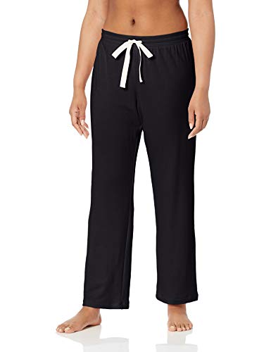 Amazon Essentials – Pantalones ligeros de tejido de rizo para mujer, Negro, US XL (EU 2XL)