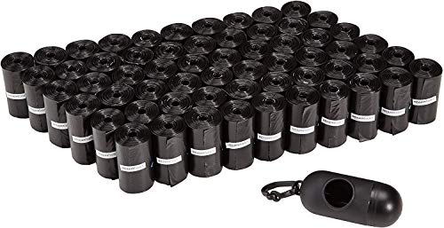 AmazonBasics - Bolsas para excrementos de perro con dispensador y clip para correa (900 bolsas)