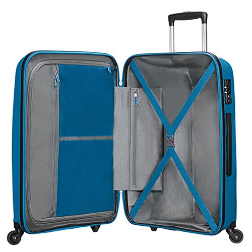 American Tourister Bon Air - Equipaje de mano, Azul (Seaport Blue), M (66cm-57.5L)