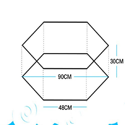 Amison - Piscina de bolas infantil con aro de baloncesto, diseño hexagonal con lunares, desplegable (bolas no incluidas)