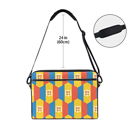 Andorra Flag - Bolso Bandolera para portátil de 14 Pulgadas con asa para Hombre y Mujer