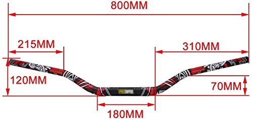 AnXin - Manillar de 28 mm + abrazadera elevadora + almohadilla + empuñaduras para motocicleta enduro (Dirt Bike Off), carretera, motocross (Pit Bike), Honda, KTM, Yamaha, Kawasaki, Suzuki