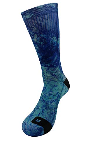 Aqua Art Calcetines con Diseño Motivo Hecho a Mano Calcetines de impresión 3D para Baloncesto Voleibol Tenis Fitness Golf Ciclismo Balonmano la fiesta Respirable Coolmax Calcetines deportivos (47-50)