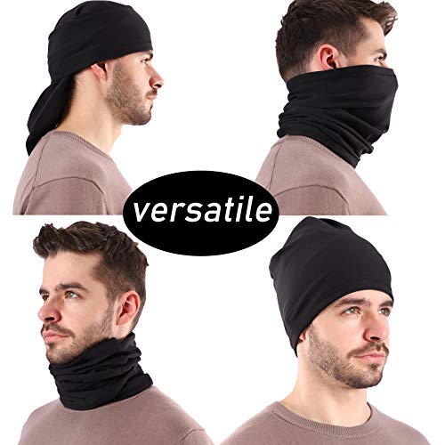 Arcweg Braga Cuello Moto Calentador de Cuello Deporte Calentador Pasamontañas Polar Multifuncional Máscara de Esquí Gorro Invierno Hombre Ciclismo Correr Aire Libre Negro