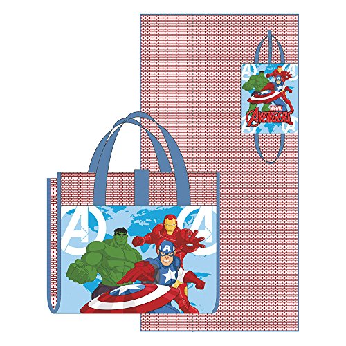 Arditex Avengers Esterilla con Cojín y Bolsa, Color Rojo