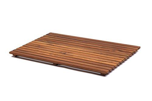 AsinoX TEK4A50100 - Tarima de ducha y baño, madera de teca, 100 x 50 cm