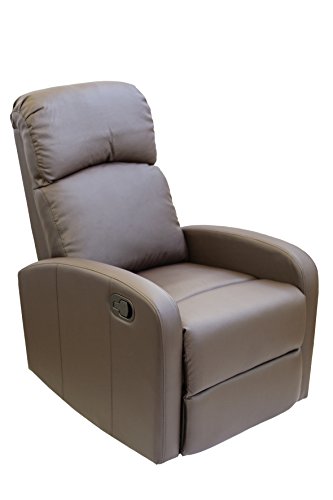 Astan Hogar Confort Sillón Relax con Reclinación Manual, Tapizado en PU Anti-Cuarteo. Modelo Premium AH-AR30600CH, Chocolate,