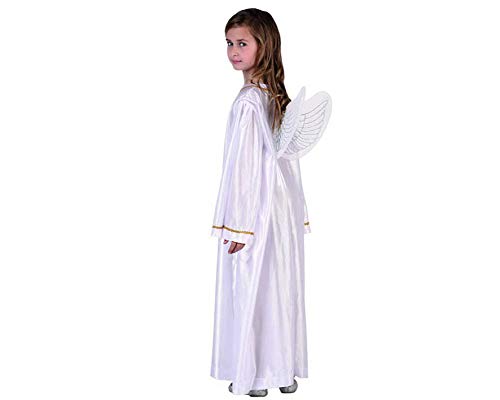 Atosa-32163 Atosa-32163-Disfraz Angel Unisex Infantil-Talla Navidad, Color Blanco, 10 a 12 años (32163)