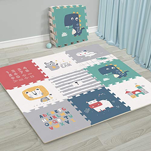 Babify Alfombra Puzzle para bebés Toy Planet - Espesor 2 cm, Antideslizante, Extragrande, Reversible, Impermeable, portátil, de Doble Cara, para niños pequeños y bebés (165x165x2cm)